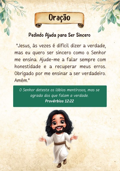 Oração - Pedindo Ajuda para Ser Sincero