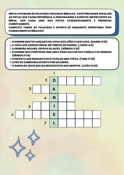 Palavras Cruzadas Bíblicas