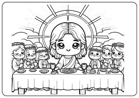 Para Colorir - A Ceia