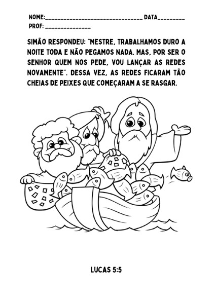 Para Colorir - A Grande Pesca