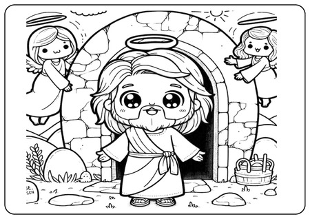 Para Colorir - A Ressurreição de Jesus