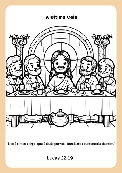 Para Colorir - A Última Ceia