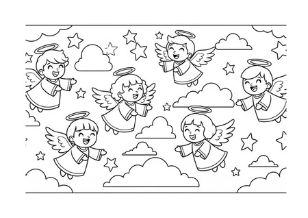 Para Colorir - Anjos