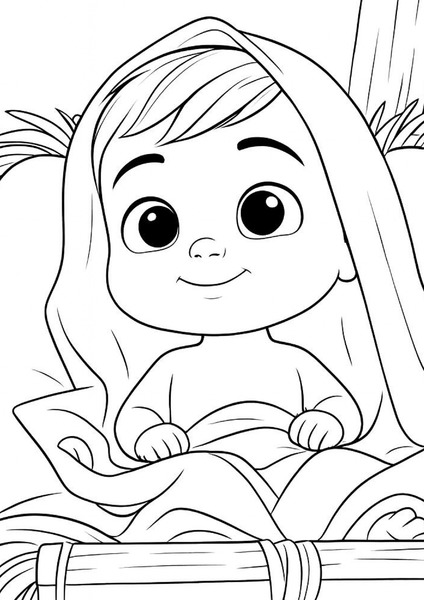 Para Colorir - Bebê Jesus