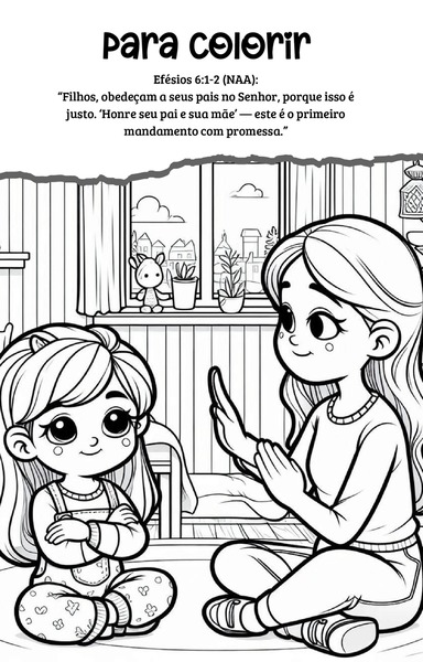 Para Colorir - Efésios 6:1-2