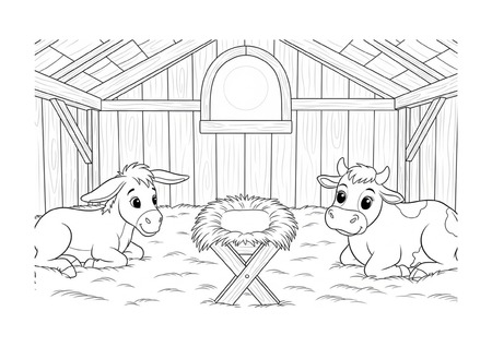 Para Colorir - Estrebaria