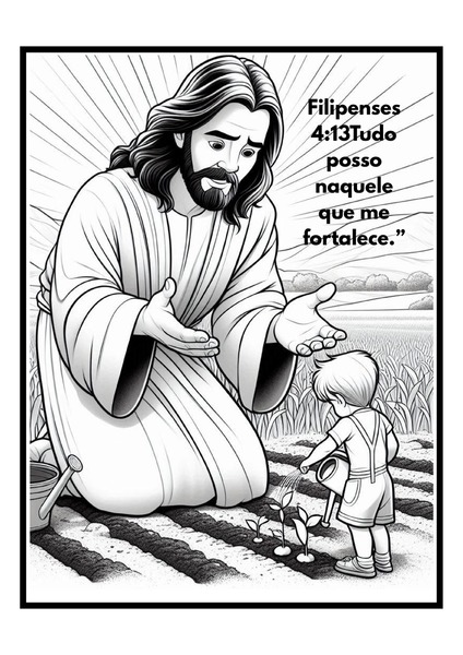 Para Colorir - Filipenses 4:13