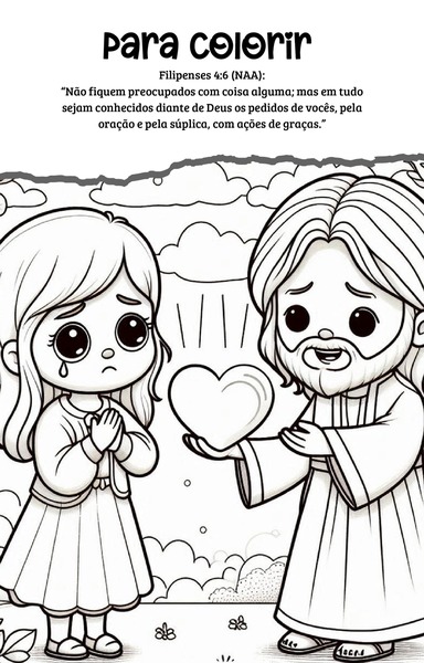 Para Colorir - Filipenses 4:6