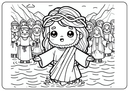 Para Colorir - Jesus e os Discípulos