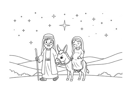 Para Colorir - José e Maria v.2