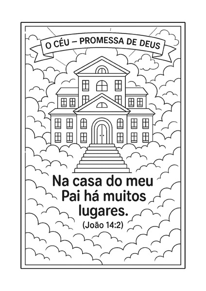 Para Colorir - O Céu - Promessa de Deus