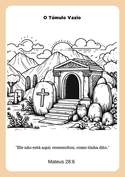 Para Colorir - O Túmulo Vazio