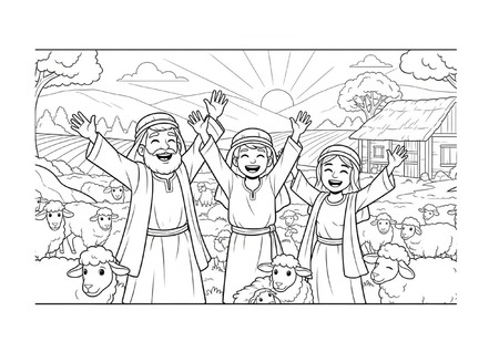 Para Colorir - Pastores