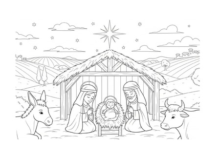 Para Colorir - Presépio v.2