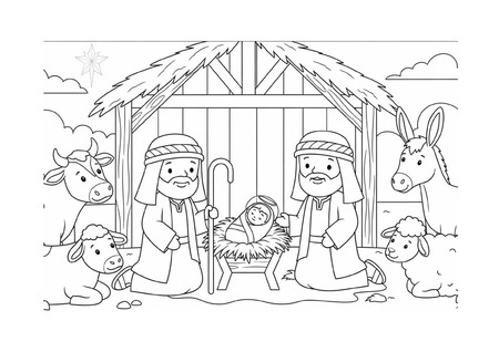Para Colorir - Presépio v.3