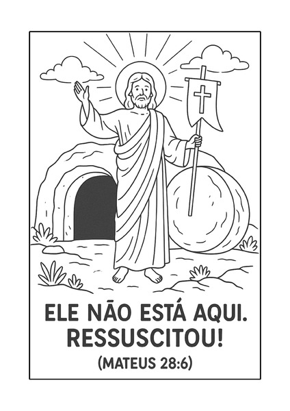 Para Colorir - Ressuscitou