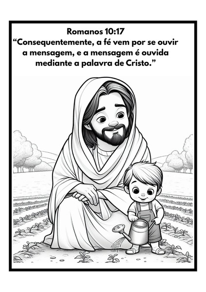 Para Colorir - Romanos 10:17