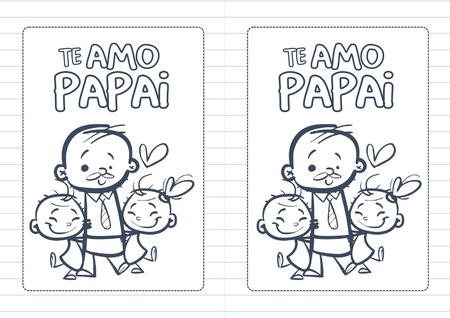 Para Colorir - Te Amo, Papai!