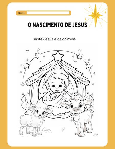 Pinte Jesus e os Animais