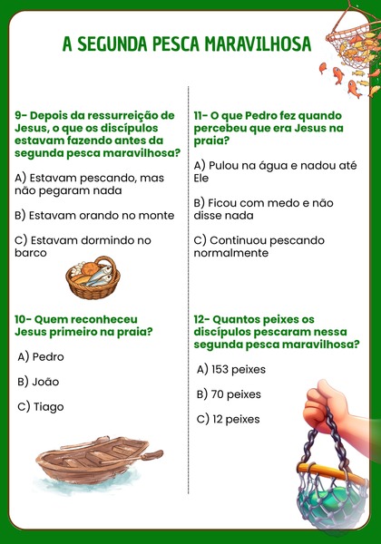 Quiz Bíblico - A Segunda Pesca Maravilhosa