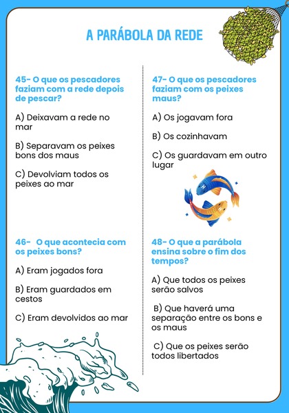 Quiz Bíblico - Parábola da Rede