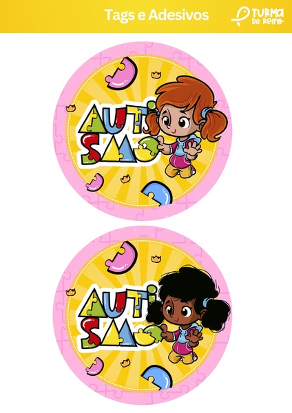 Tags e Adesivos - Autismo - Vendo o Mundo de um Jeito Diferente v.3