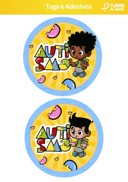 Tags e Adesivos - Autismo - Vendo o Mundo de um Jeito Diferente v.6