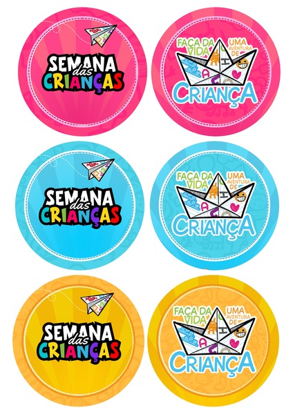 Tags e Adesivos - Semana das Crianças v.2