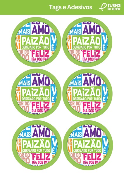 Tags e Adesivos - Te amo, Papai! v.2