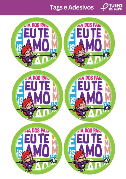 Tags e Adesivos - Te amo, Papai! v.5