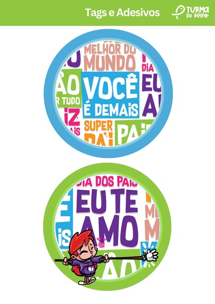 Tags e Adesivos - Te amo, Papai! v.6