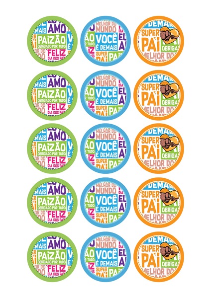 Tags e Adesivos - Te amo, Papai! v.8