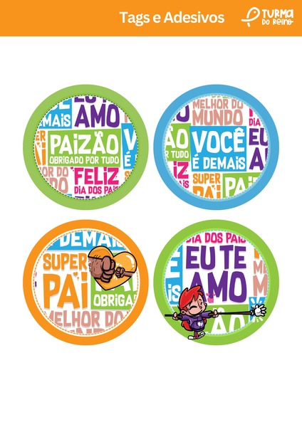 Tags e Adesivos - Te amo, Papai!