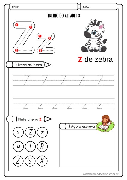 Treino do Alfabeto - Letra Z