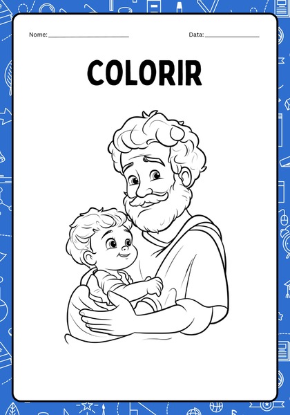 Vamos Colorir - Abraão e Isaque