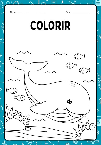 Vamos Colorir - Baleia