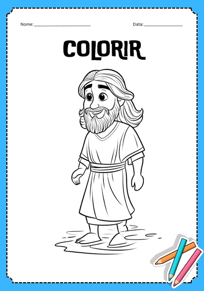 Vamos Colorir - Caminhando Sobre as Águas