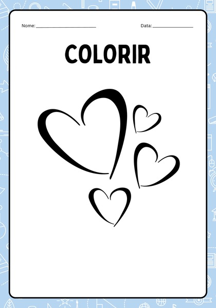 Vamos Colorir - Corações