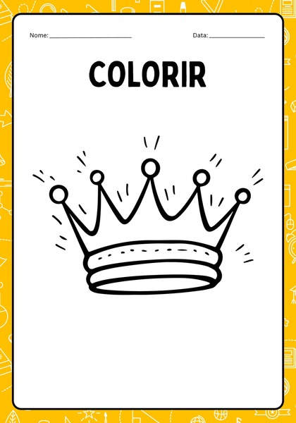 Vamos Colorir - Coroa