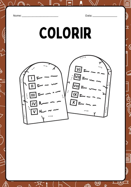 Vamos Colorir - Dez Mandamentos
