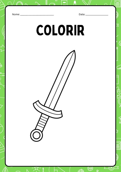 Vamos Colorir - Espada