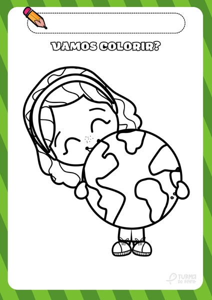 Vamos Colorir - Eu Cuido do Meio Ambiente