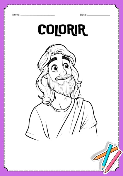 Vamos Colorir - Jesus v.16