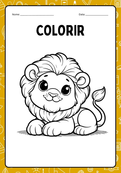 Vamos Colorir - Leão v.2