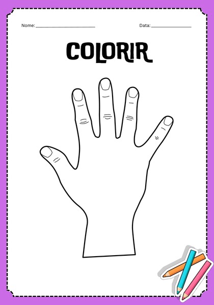 Vamos Colorir - Mãos
