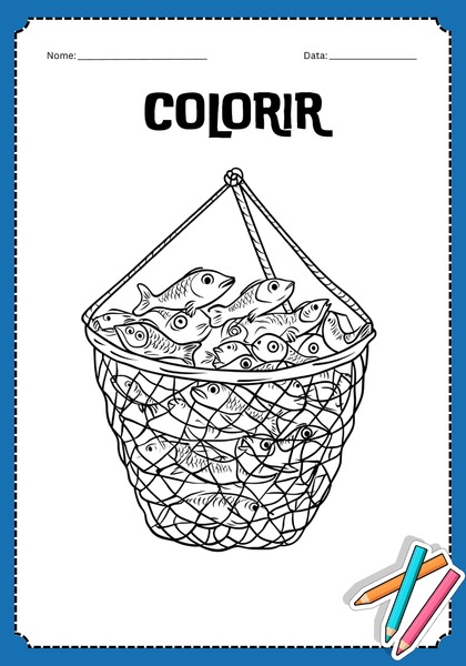 Vamos Colorir - Milagre da Primeira Pesca Maravilhosa