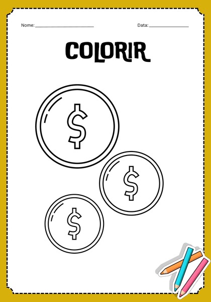 Vamos Colorir - Moedas v.2