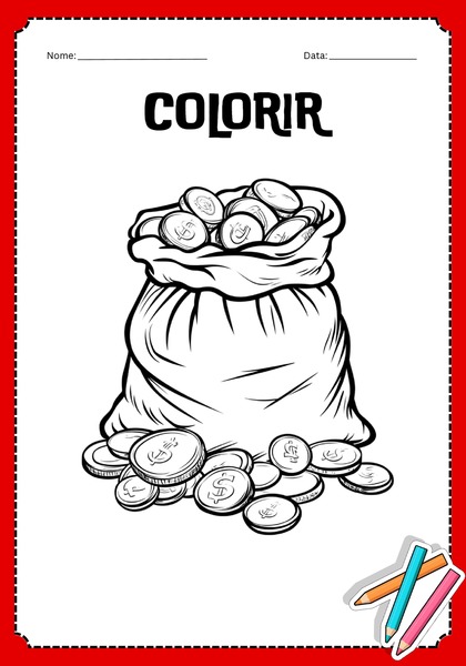 Vamos Colorir - Moedas v.3