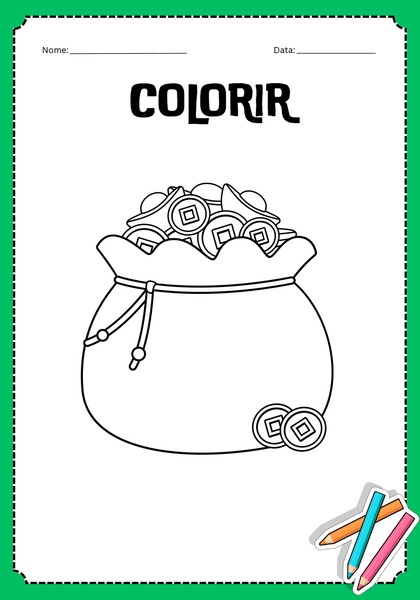 Vamos Colorir - Moedas