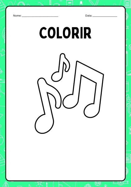 Vamos Colorir - Notas Musicais